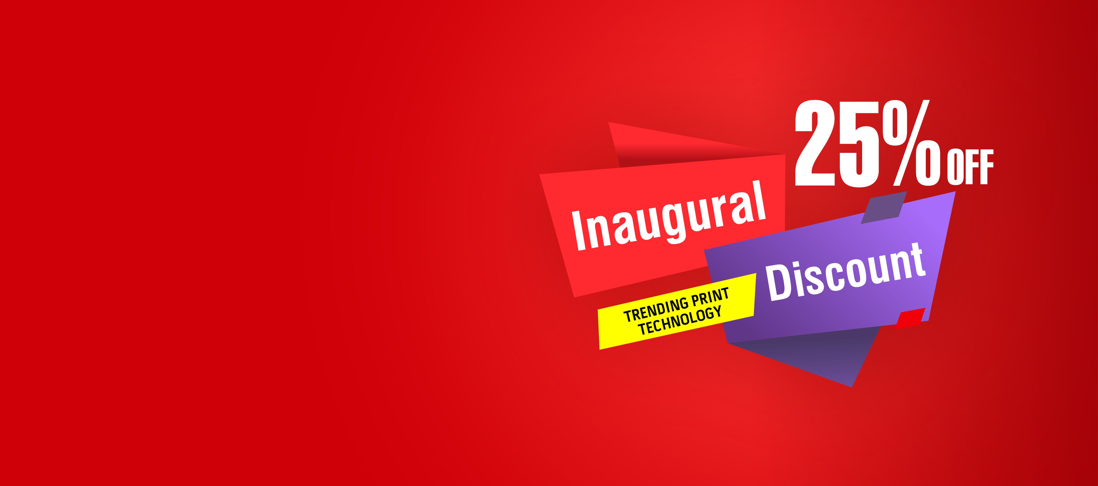 Inaugural discount printing offer